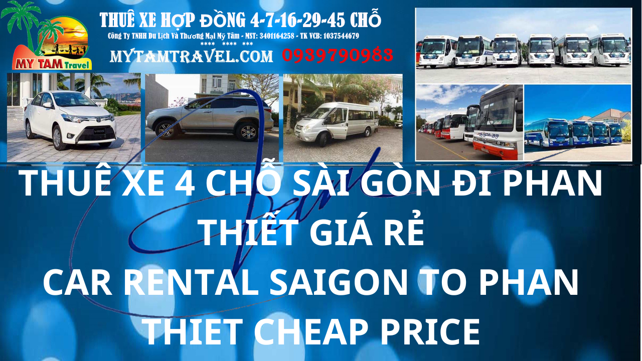 Price List of 4-seat Bus from Saigon to City (Phan Thiet),