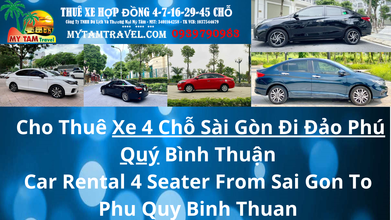 Bảng Giá Xe 4 Chỗ Sài Gòn Đi Đảo Hòn Bà
