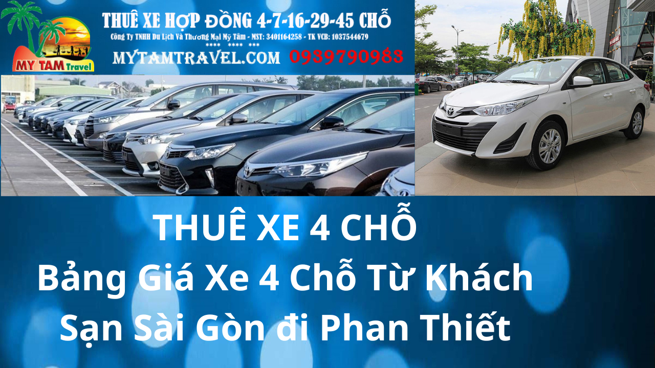 4-Seater Car Price List from Saigon to Phan Thiet City
