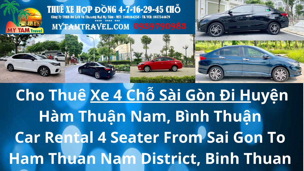 Price List of 4-seat Bus from Saigon to Ham Thuan Nam District,