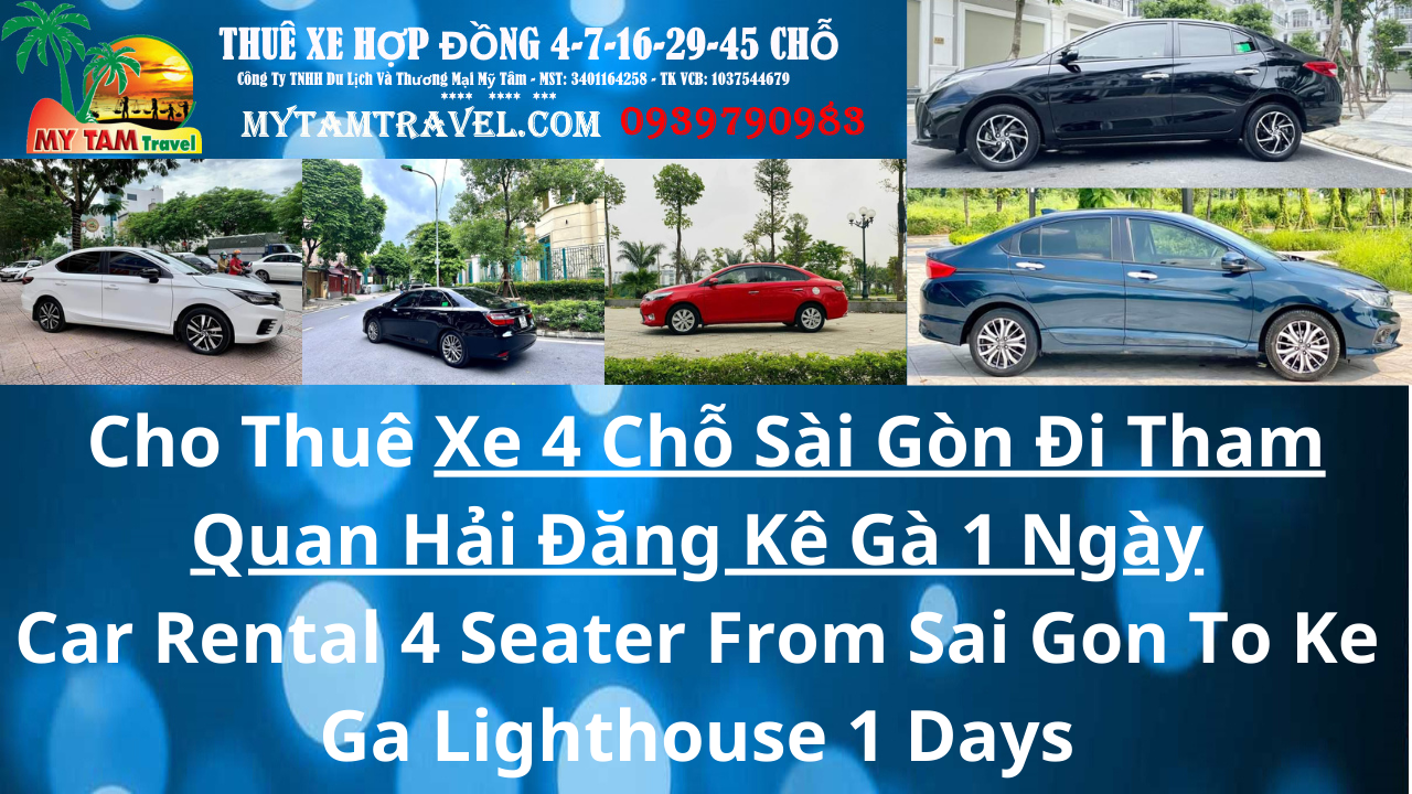 Price list for 4-seat car in Saigon to visit Ke Ga 1 day