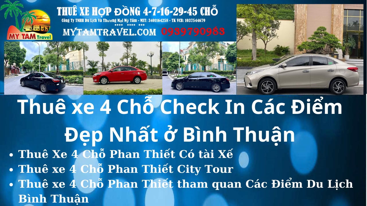 Thuê xe 4 Chỗ Check In Các Điểm Đẹp Nhất ở Bình Thuận