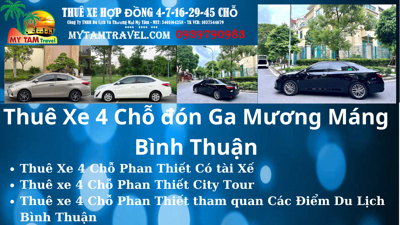 Thuê Xe 4 Chỗ đón Ga Mương Máng Bình Thuận